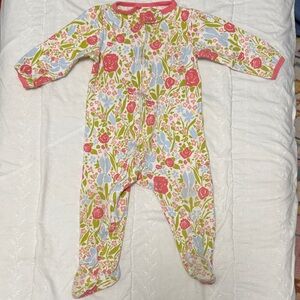 Charming Floral Girls Footie